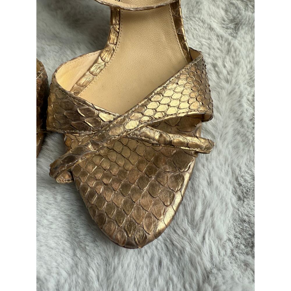Alexandre Birman Python-Embossed Ankle Tie Heels … - image 4
